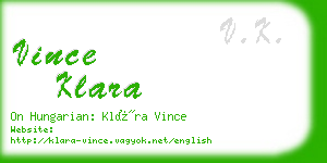 vince klara business card